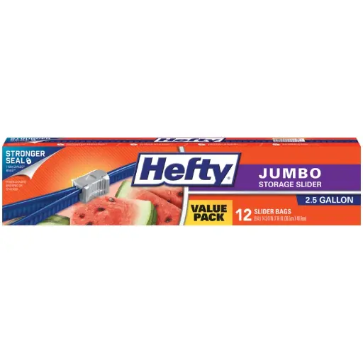 [1900-HF-83812] Hefty Slider Bags Jumbo 9/12Ct