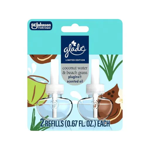 [1900-SJ-05449] Glade PISO Coconut Water & Beach Grass 2 Refill 6/1.34oz  