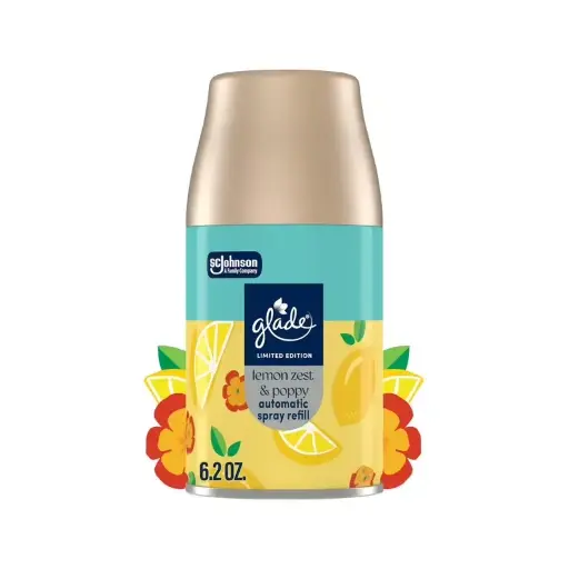 [1900-SJ-05593] Glade Auto Spray Lemon Zest & Poppy 6/6.2oz 