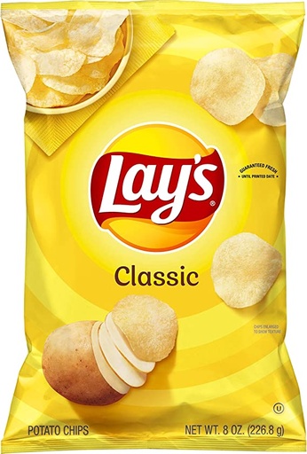 [1400-FL-01715] Lays Classic Regular Chips 8/15oz 